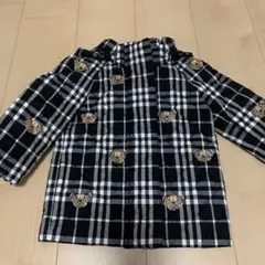 Burberry黒白チェックキルティングジャケット　90
