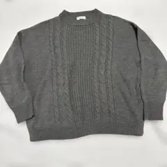 earth music ＆ ecology ケーブル編み デザイン長袖ニット