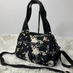 Kipling キプリング　ショルダーバッグ　2WAY 花柄　ブラック