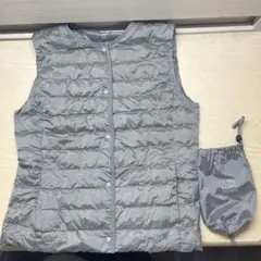 ウルトラライトダウン グレー ダウンベスト（袋付）