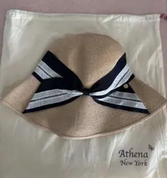 新品タグ付 Athena New York リボンハット ラベンダー UVカット - メルカリ