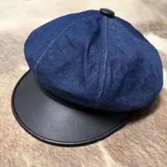 米国製Cotton BrandoモーターサイクルXLカーキ新品(スベリ部分が黒） 米国製ニューヨークハットCotton Brandoモーターサイクル カーキXXL