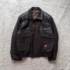 00’s LANCEL bomber jacket leather y2k M