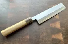 堺　河村刃物　源正房　霞　薄刃　185mm 包丁　白鋼　和包丁　美品　水牛柄のサムネイル