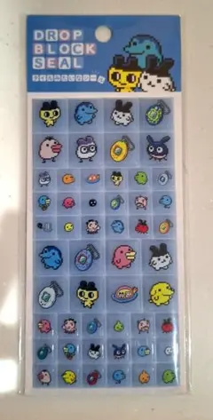【新品未開封】たまごっち DROP BLOCK SEAL タイルみたいなシール青