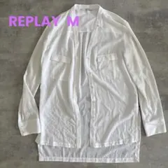REPLAY ホワイト 長袖シャツ ブラウス