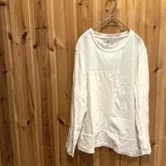 【ザショップティーケー】カットソー　長袖　コットン　綿　ホワイト系　メンズ