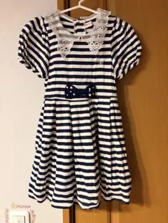 mezzo piano ボーダー半袖ワンピース