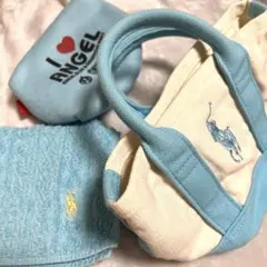 美品ラルフローレン　ミニトートバッグ、ハンドタオル、おまけ