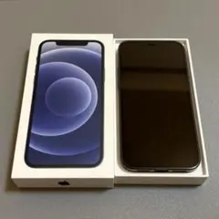 iPhone12 64GB ブラック／箱あり／未使用ケーブル付／バッテリー87%