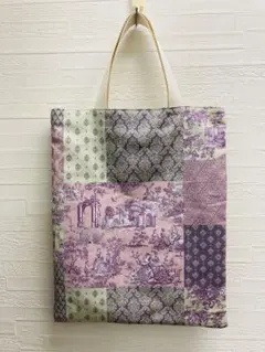 ペタンコトート　A4 パッチ柄