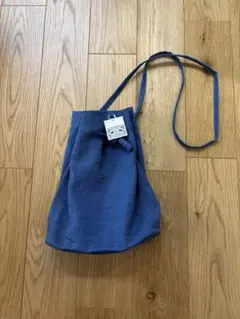 中川政七商店 巾着 ショルダーバッグ ブルー　天日干しリネンの巾着バッグのサムネイル