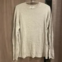 UNIQLO メリノブレンドリブクルーネックセーター　長袖