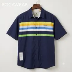 ROCAWEAR ロカウェア 半袖シャツ 2XL マルチボーダー Y2Kのサムネイル