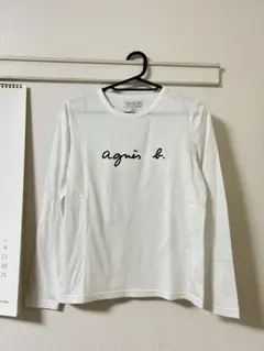 agnes b. アニエスベー ロゴ Tシャツ　長袖 ホワイト