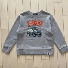 XLARGE キッズ トレーナー グレー 車デザイン