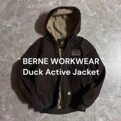 BERNE WORKWEAR ダック アクティブジャケット ボアライナー刺繍ロゴ