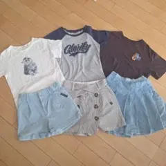 キッズ服 Tシャツとスカート6点セット