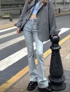 SHEIN ハイウエストブーツカット フレアデニム 商品番号3110901