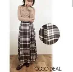COCO DEAL ココディール チェックタックボリュームスカート