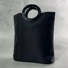 【美品】CELINE セリーヌ ミニハンドバック ナイロン サークルロゴ