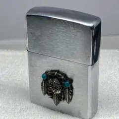 日本未発売モデル ZIPPO イーグル 鷲 彫刻 メタル貼り アンティーク 