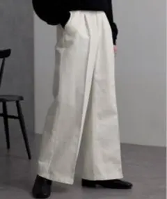 MONO-MART ヴィンテージ メイク ワイドデニム パンツ ダメージ加工