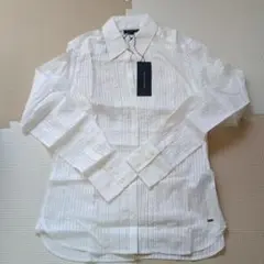 Tommy Hilfiger ホワイトストライプ長袖シャツ