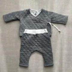 【新品未使用】プチバトー　petit bateau グレーセットアップ　ベビー