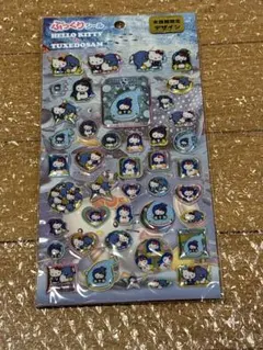 キティ　タキシードサム　ぷっくりシール　水族館限定