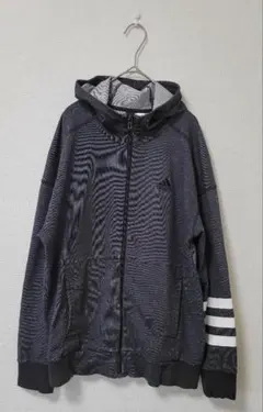 adidas ジップアップパーカー ブラック Mサイズ
