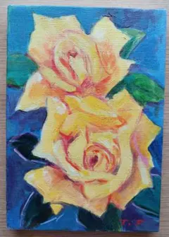 超美品！精密複製画 プラチナ箔 青薔薇 アクリル画 絵画 - メルカリ