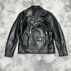 【美品】ZARAフェイクレザー ダブルライダースジャケットBLACK