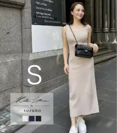 【新品タグ付】鈴乃さんコラボ　ノースリーブニットワンピースのサムネイル