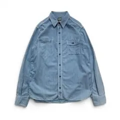 桃太郎ジーンズMOMOTARO JEANSストライプワークシャツ　42のサムネイル