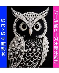 ダイヤモンドアートキットT-333ふくろう・梟 ビーズ アート ハンドメイド