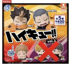 ハイキュー!! vol.3 おねむたん5個　田中龍之介　西谷夕　夜久衛輔　バラ可