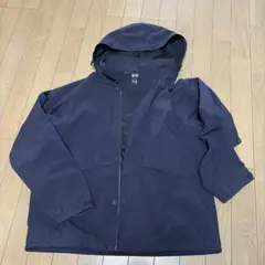 お値下げUNIQLO ウィンドプルーフスタンドブルゾン　ネイビー　Lサイズ