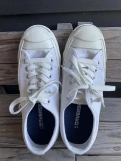 最終‼︎Converse ジャックパーセルホワイト スニーカー ローカット22.5