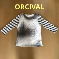 オーシバル　ボーダー　長袖Tシャツ 刺繍ロゴ付き