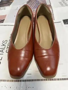 LEPSIM スクエアヒールパンプス M オレンジ