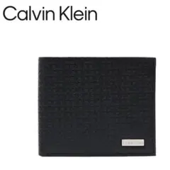 カルバンクライン 二つ折り財布 31CK130007 ブラック レザー 箱付きのサムネイル