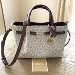 未使用♡マイケルコース♡ショルダーバッグ♡カーソン♡アイボリー系×ブラウン系