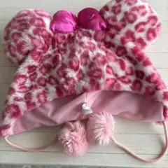 ディズニーファンキャップ　ピンクヒョウ柄キャップ