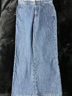 美品　大きいサイズウエスト82cm ワイドパンツ