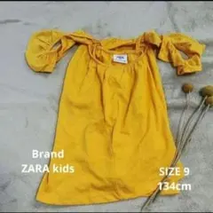 ZARA kids オフショルダー トップス イエロー 134cmのサムネイル