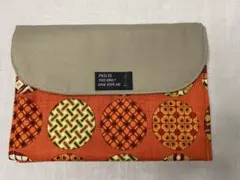 北欧風サークル柄＊お薬手帳ケース・通帳ケース・通院ポーチ【ハンドメイド】