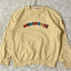 MIKIHOUSE ミキハウス ロゴ刺繍 トレーナー 130 イエロー キッズのサムネイル