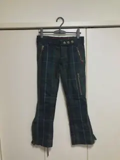 ラルフローレン ギミック ボンテージ　パンツ タータンチェック　フレアのサムネイル