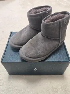 キッズEMU Australia グレー ショートブーツ